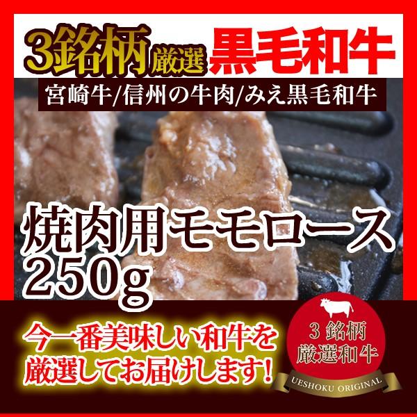 3銘柄厳選和牛モモロース＜250g＞牛肉 モモロース 焼肉 バーベキュー BBQ 宮崎牛 信州の牛肉 みえ黒毛和牛